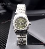 AAA Copy Rolex Datejust 28mm-Lady Watches Stainless Steel Green Dial